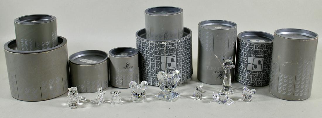 (9) SWAROVSKI CAT & MOUSE FIGURINES (1 of 3)