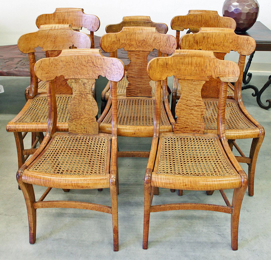 (8) ANTIQUE MAPLE CLASSICAL STYLE CHAIRS (1 of 4)