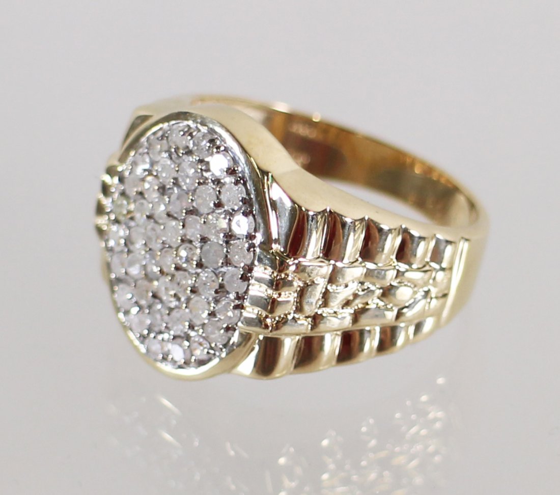 MEN'S 10K DIAMOND CLUSTER RING (1 of 3)