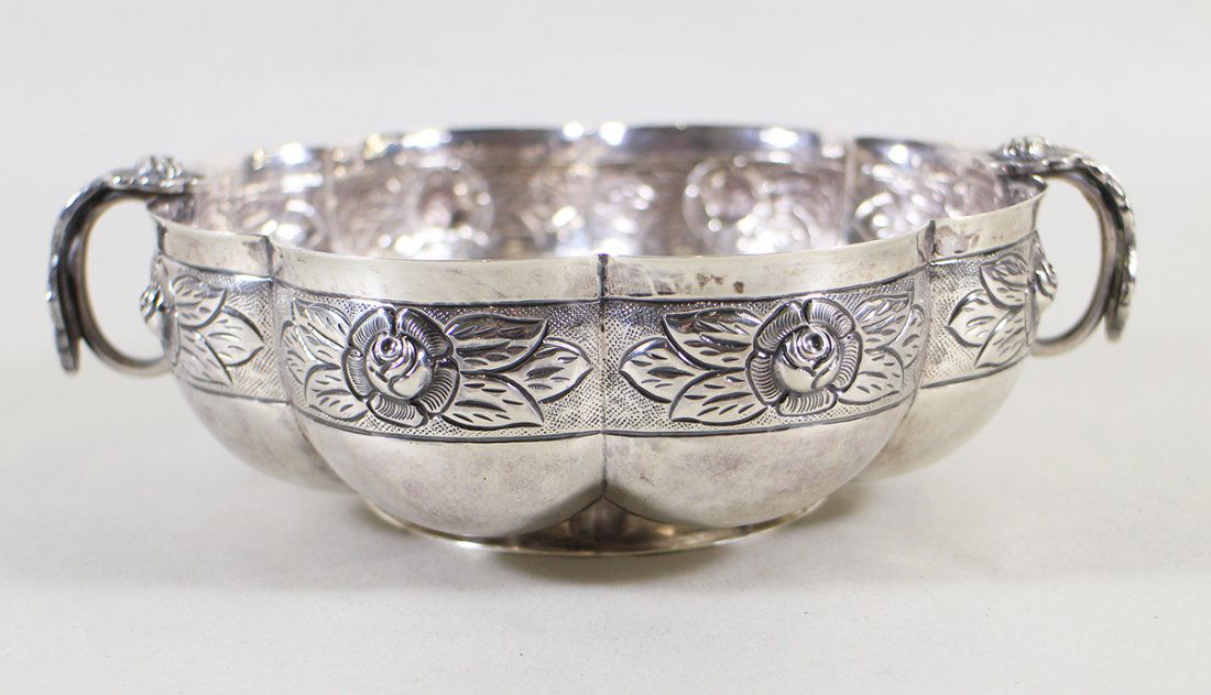 SANBORNS STELRLING SILVER FLOWER BOWL (1 of 4)