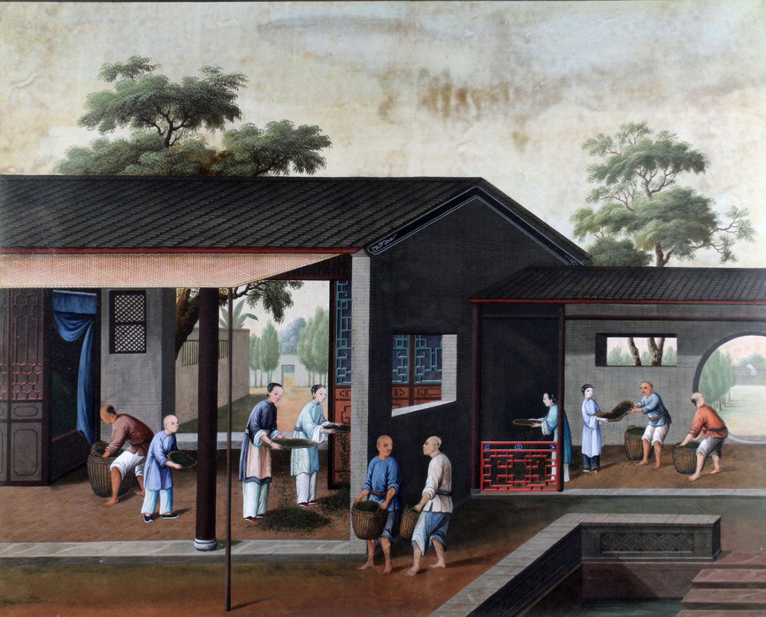 CHINESE MIXED MEDIA DAILY LIFE SCENE PAINTING (1 of 5)