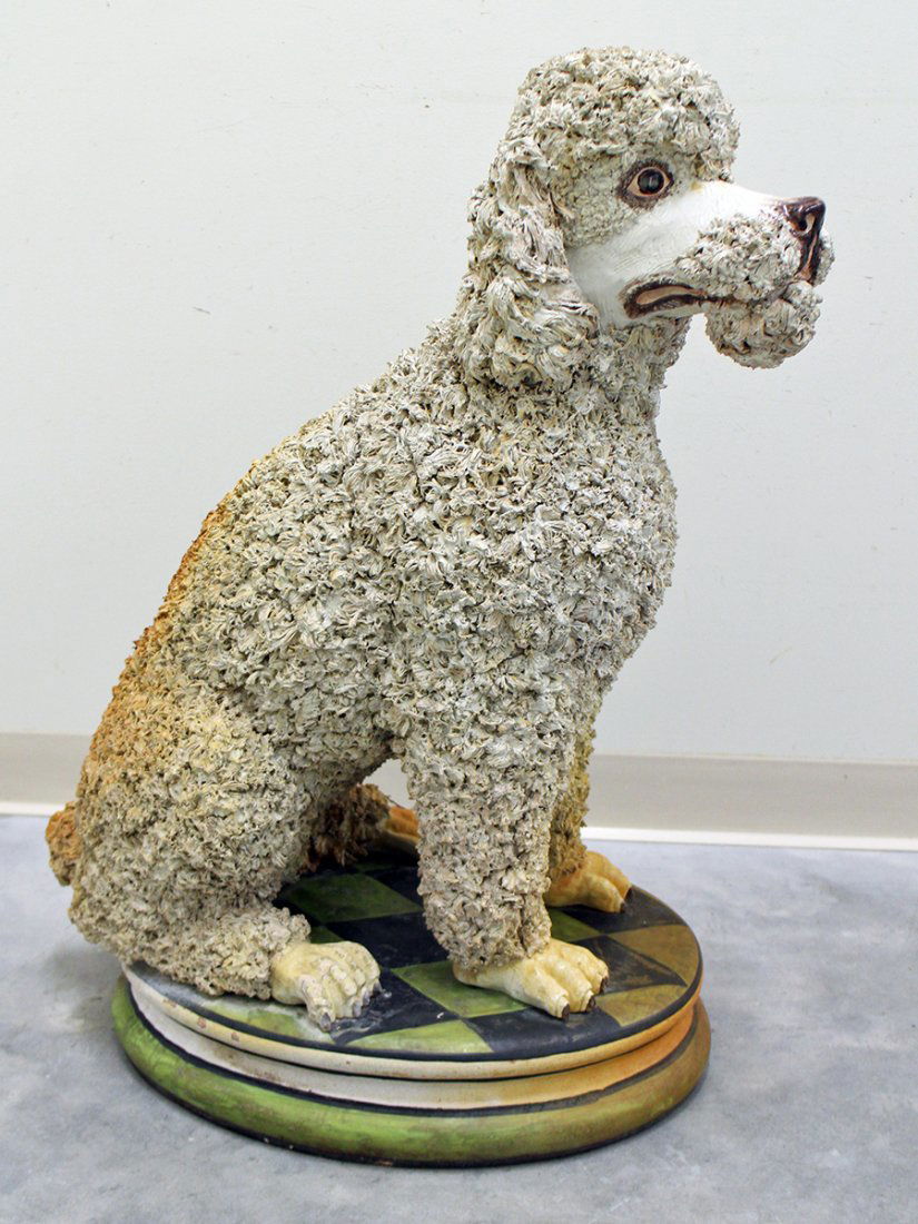 LARGE SPAGHETTI POODLE DOG STATUE (1 of 4)