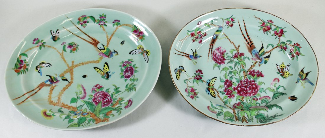 (2) CHINESE CELADON PLATTERS (1 of 4)