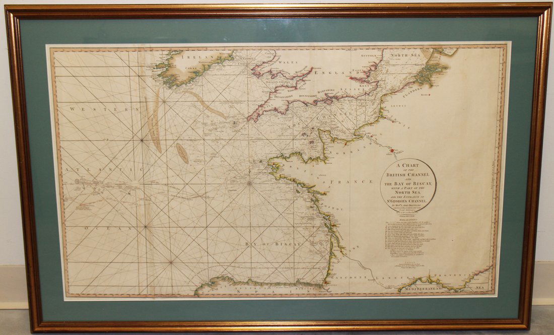 BRITISH CHANNEL & BAY OF BISCAY MAP (1 of 3)