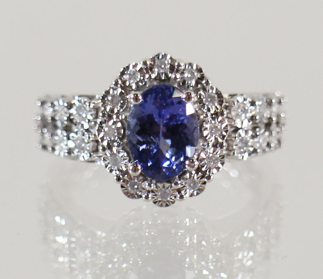 14K TANZANITE & DIAMOND RING (1 of 3)