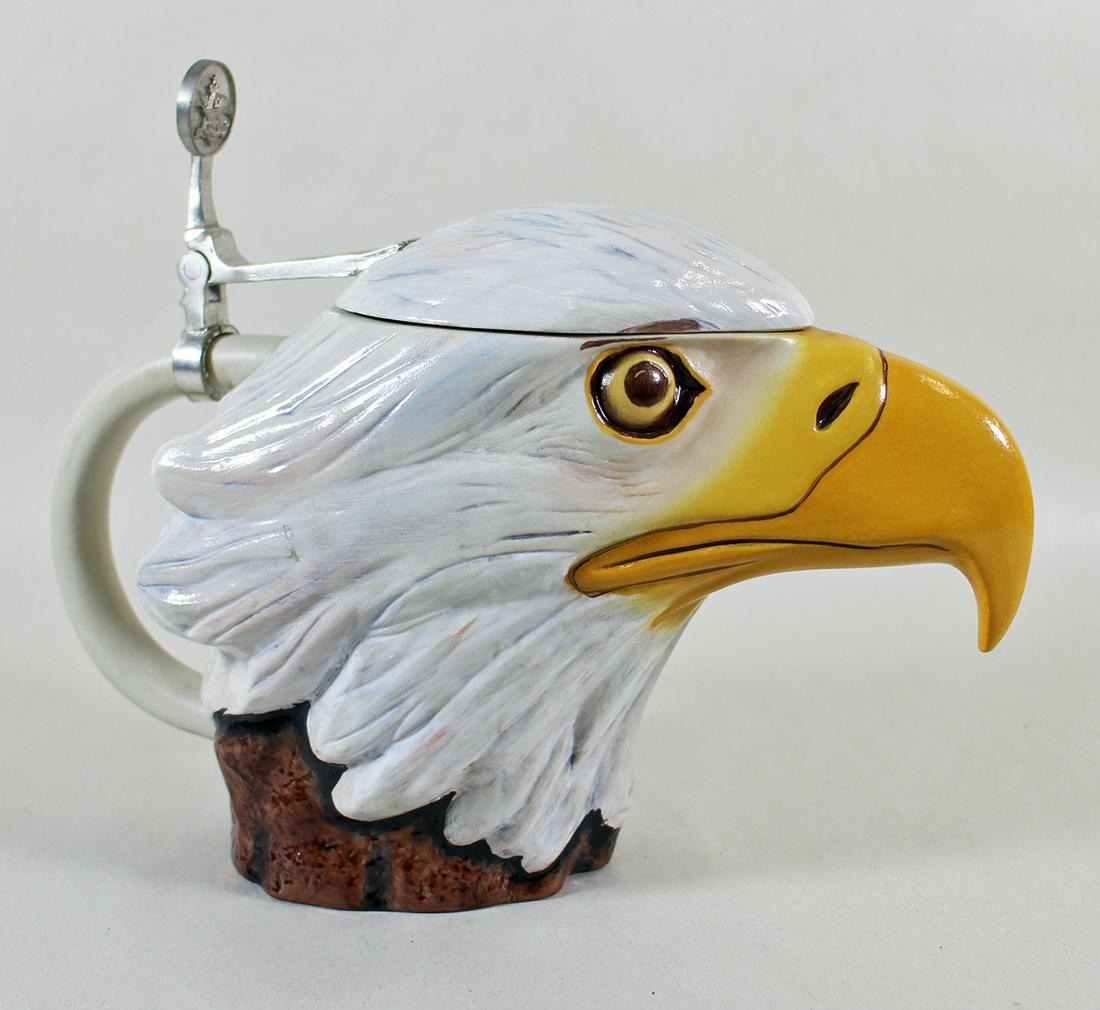 BUDWEISER EAGLE HEAD STEIN (1 of 2)