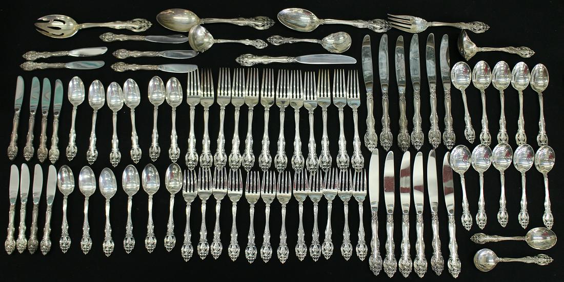 GORHAM LA SCALA STERLING FLATWARE FOR 12 (1 of 6)