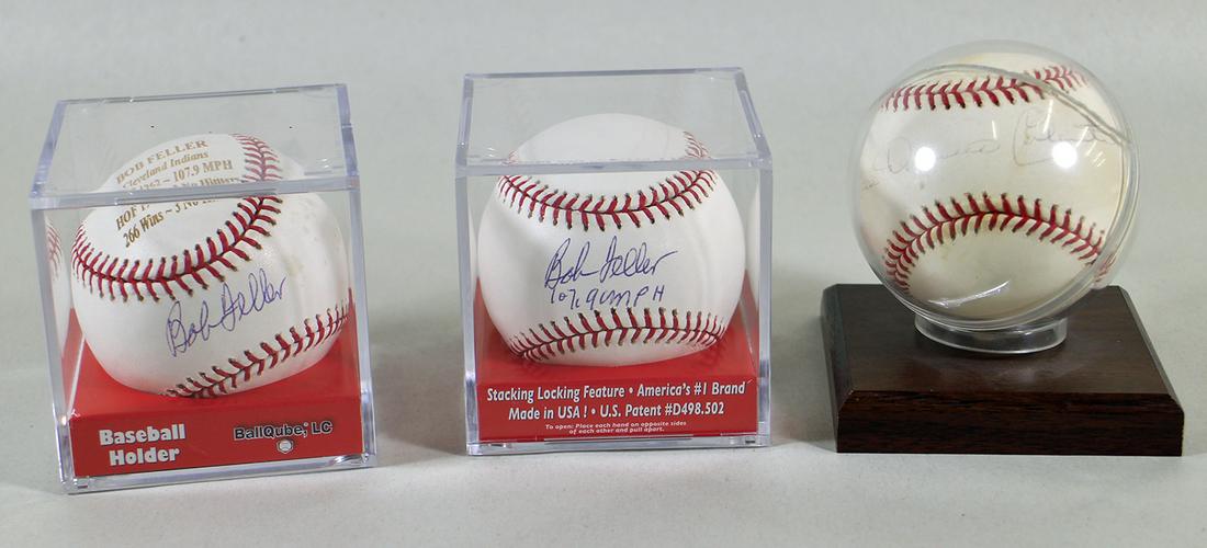 (3) CLEVELAND INDIANS SIGNED BASEBALLS (1 of 5)