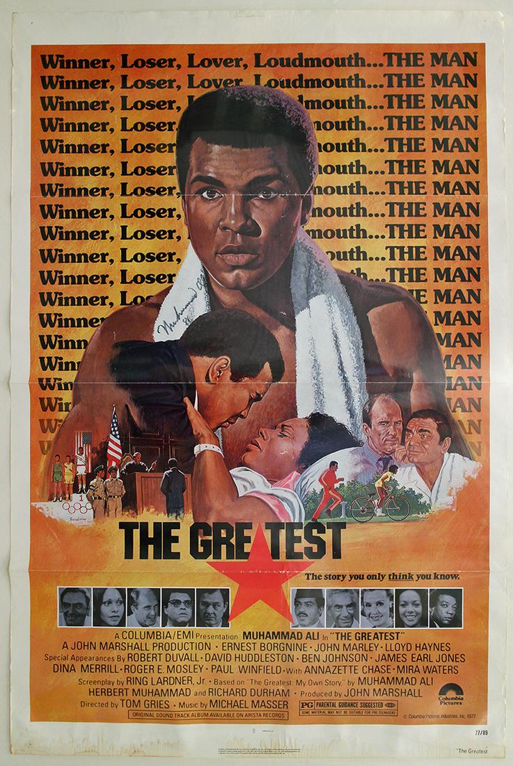MUHAMMAD ALI THE GREATEST 1977 MOVIE POSTER SIGNED (1 of 3)