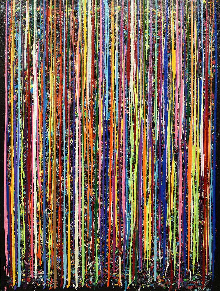 MIMMO AMELIO "COLOR DRIPPING" PAINTING (1 of 4)