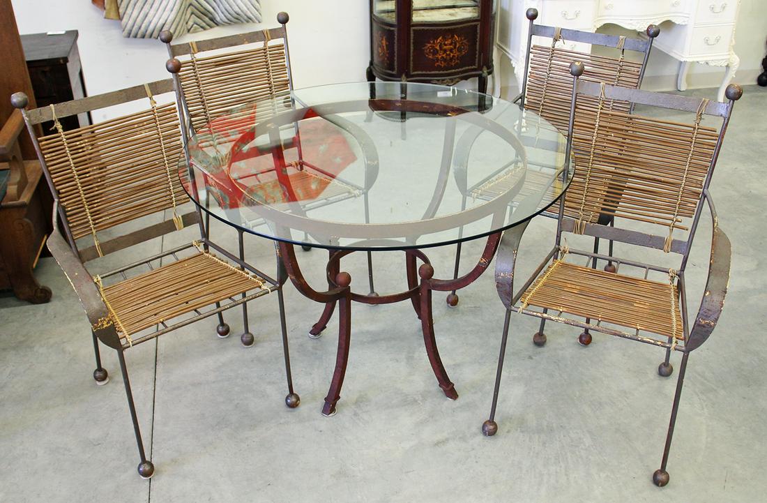 IRON PATIO TABLE & CHAIRS (1 of 3)