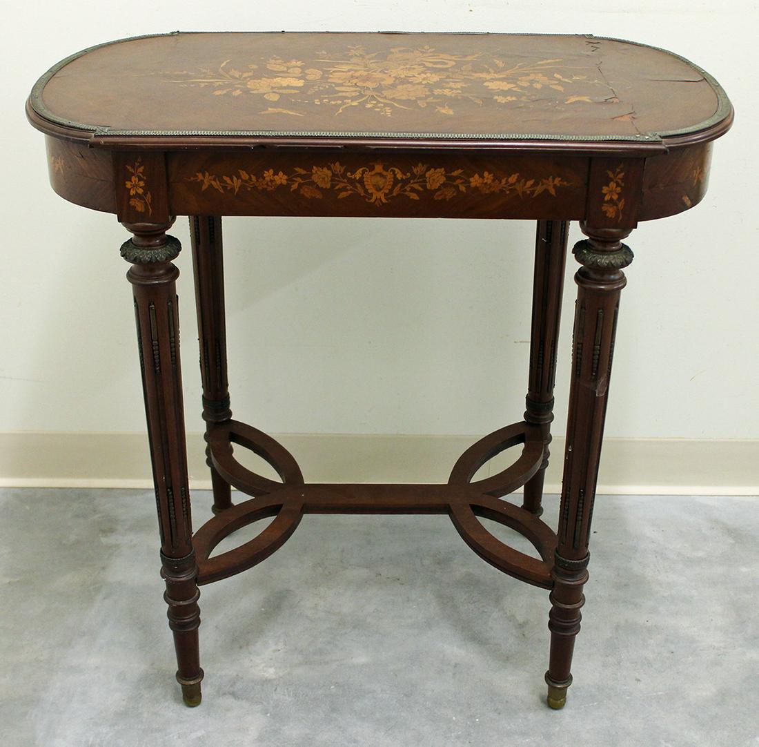 ANTIQUE INLAID SIDE TABLE (1 of 3)