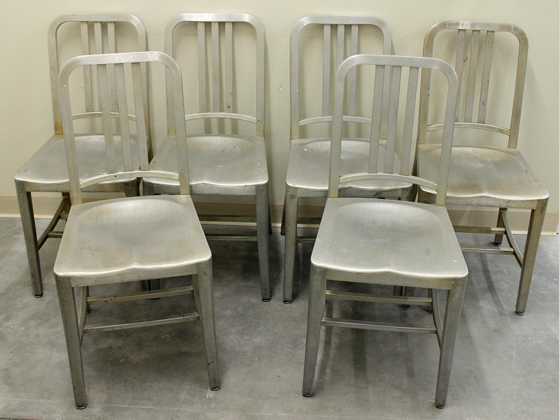 (6) VINTAGE EMECO NAVY MODERN CHAIRS (1 of 4)