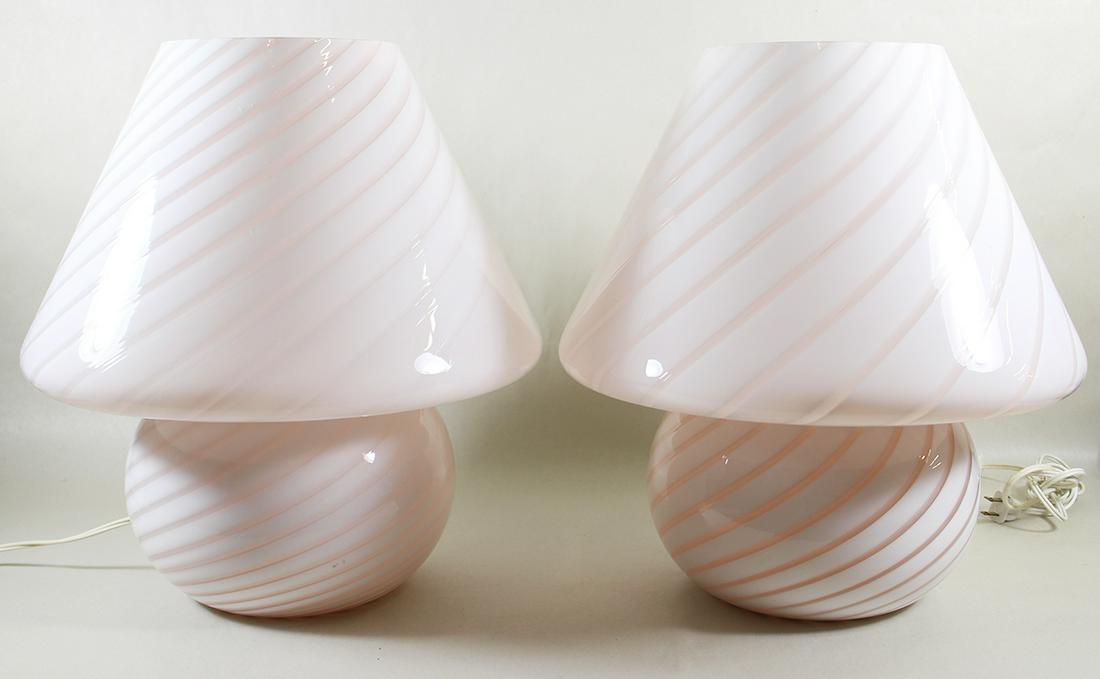 (2) MODERN MURANO SWIRL LAMPS (1 of 3)