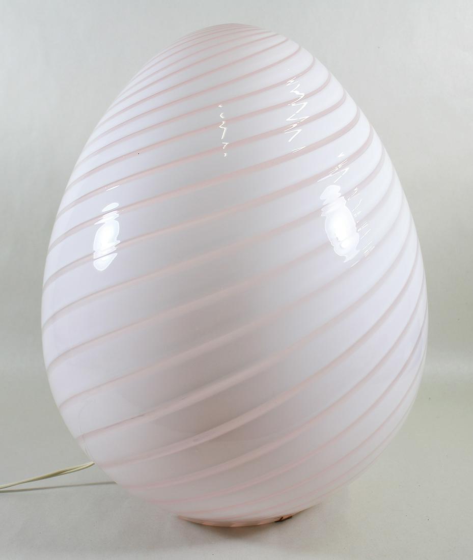 MODERN MURANO EGG SWIRL LAMP (1 of 3)