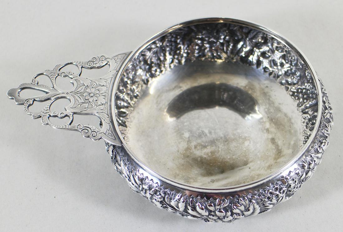 ANTIQUE TIFFANY & CO REPOUSSE STERLING PORRINGER (1 of 4)