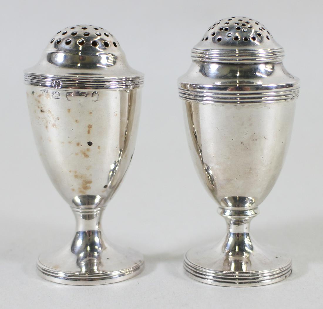 (2) GEORGIAN STERLING SALT & PEPPER SHAKERS (1 of 4)