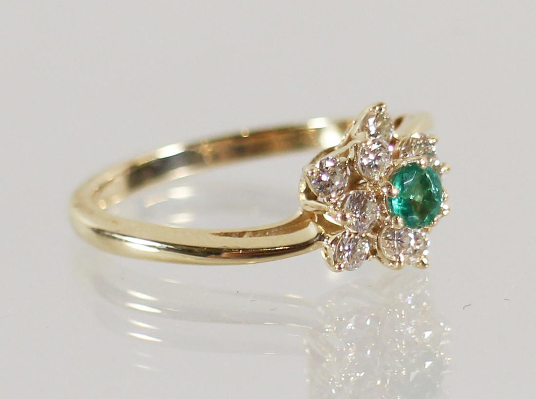 14K DIAMOND & EMERALD RING (1 of 3)
