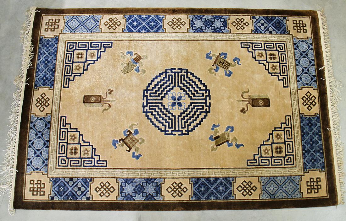 CHINESE SILK RUG 5' 11" X 4' (1 of 4)