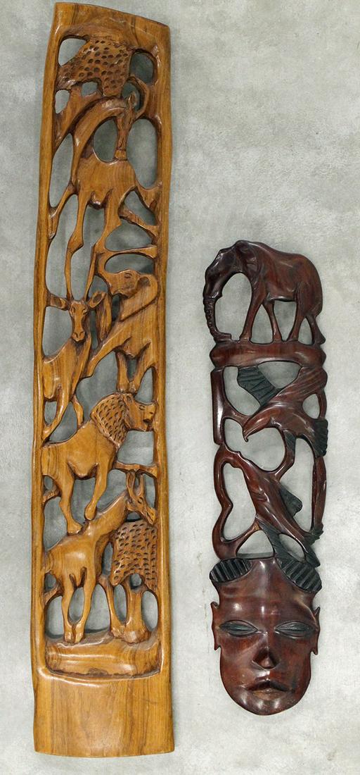 (2) AFRICAN WOOD CARVINGS (1 of 2)