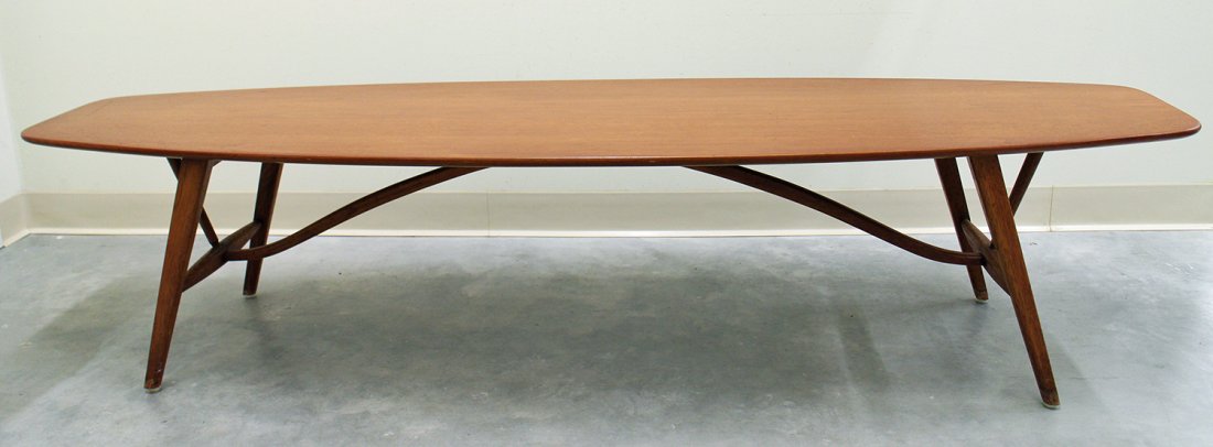MID CENTURY SURFBOARD COFFEE TABLE - KIP STEWART DREXEL (1 of 3)