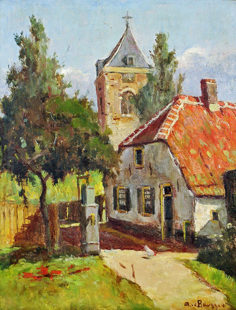 VINTAGE EUROPEAN CHURCH PAINTING (1 of 4)