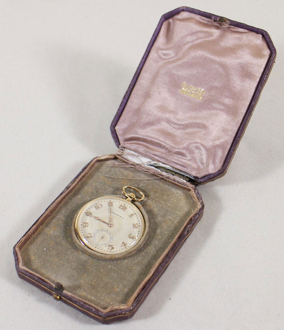 ANTIQUE TIFFANY & CO. 18K & STAINLESS POCKET WATCH (1 of 6)