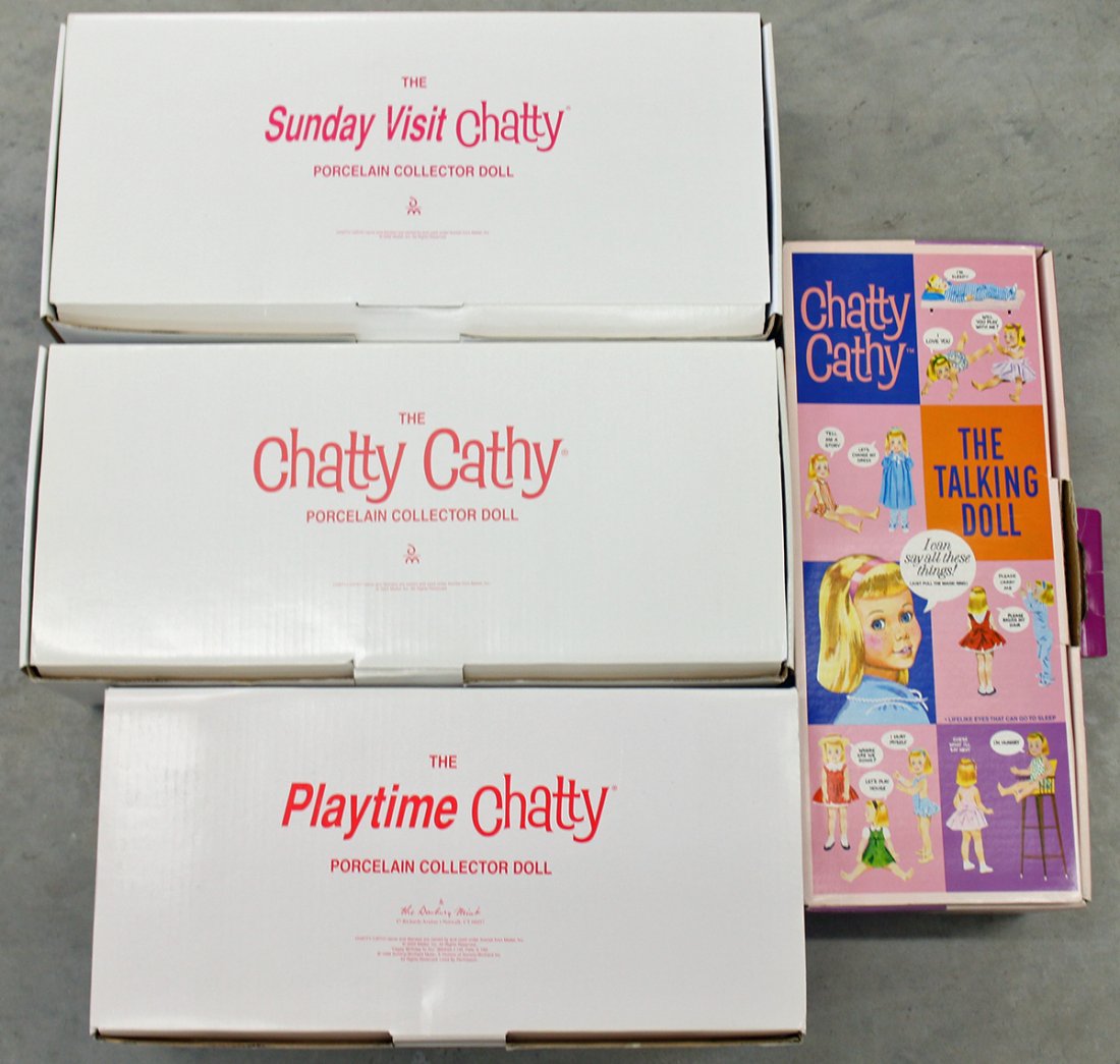 (4) DANBURY MINT PORCELAIN CHATTY CATHY DOLLS (1 of 5)