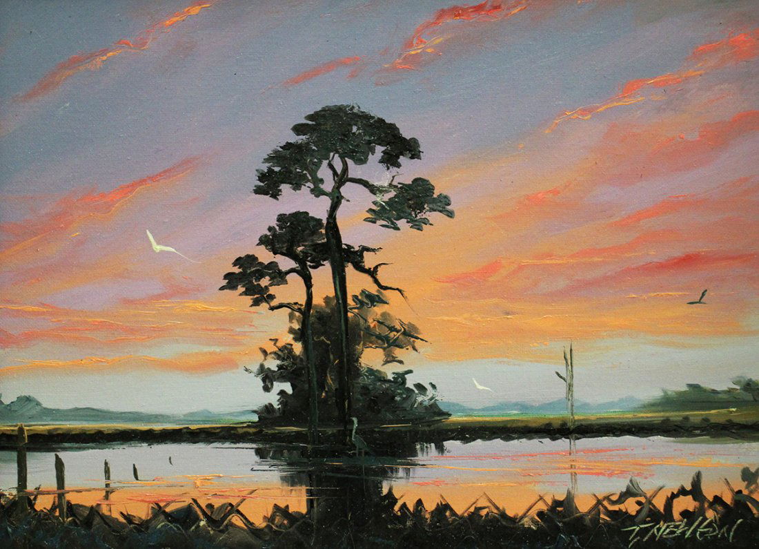 TRACY NEWTON FLORIDA SUNSET PAINTING (1 of 3)