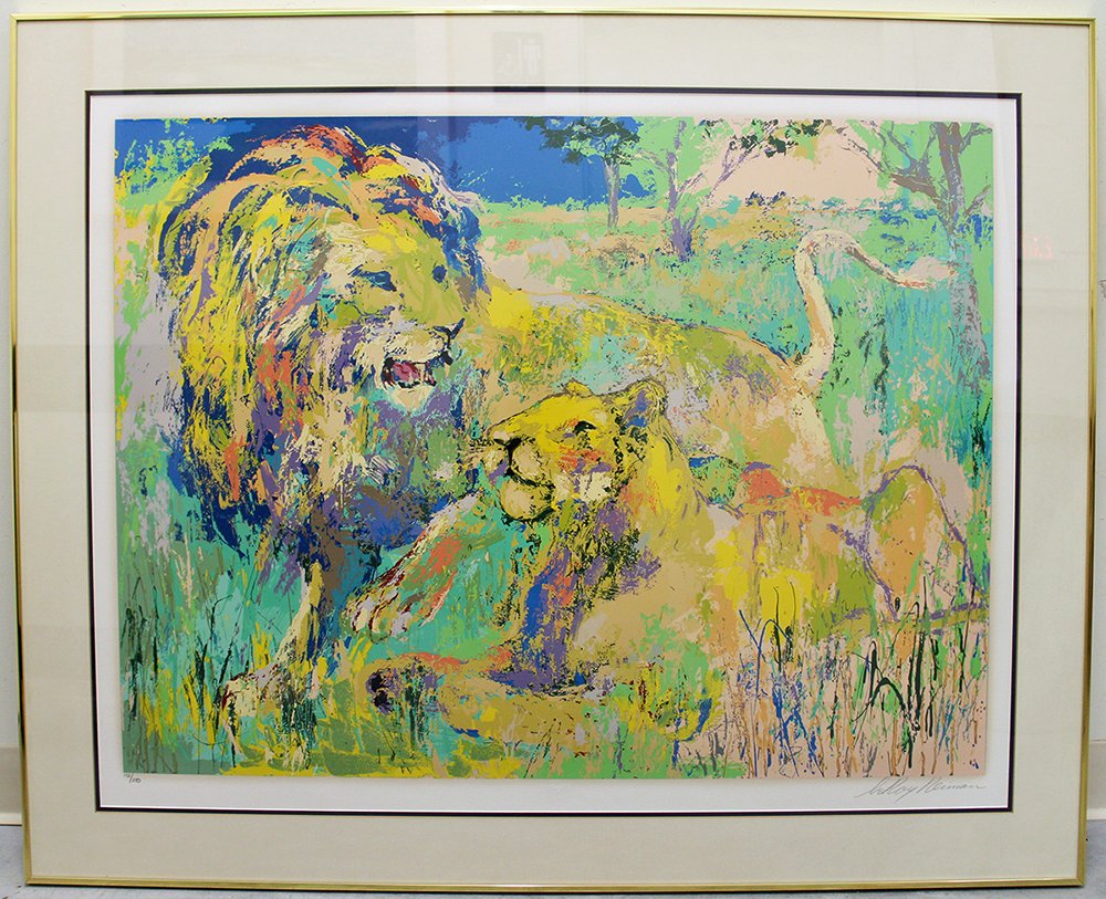 LEROY NEIMAN LIONS SERIGRAPH (1 of 4)