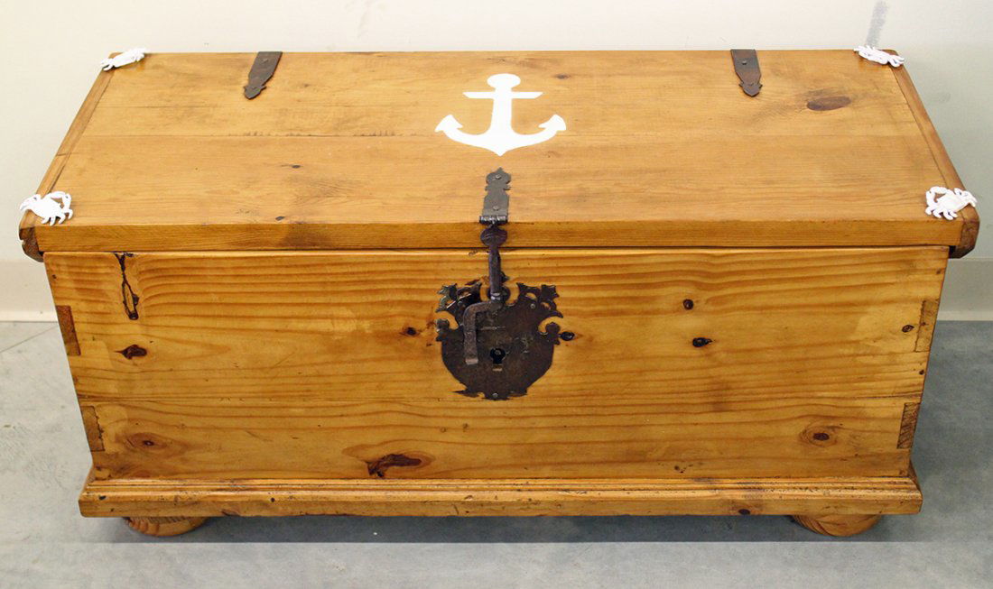 NAUTICAL PINE STORAGE CHEST (1 of 2)