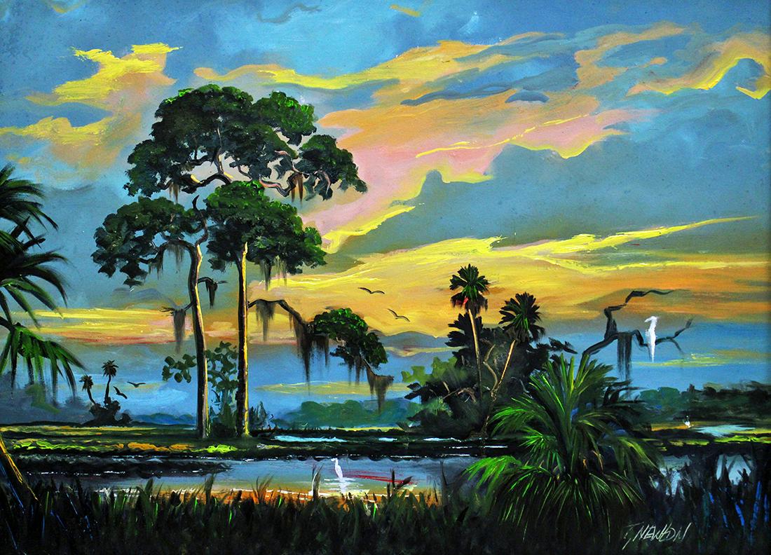 TRACY NEWTON FLORIDA SUNSET PAINTING (1 of 4)
