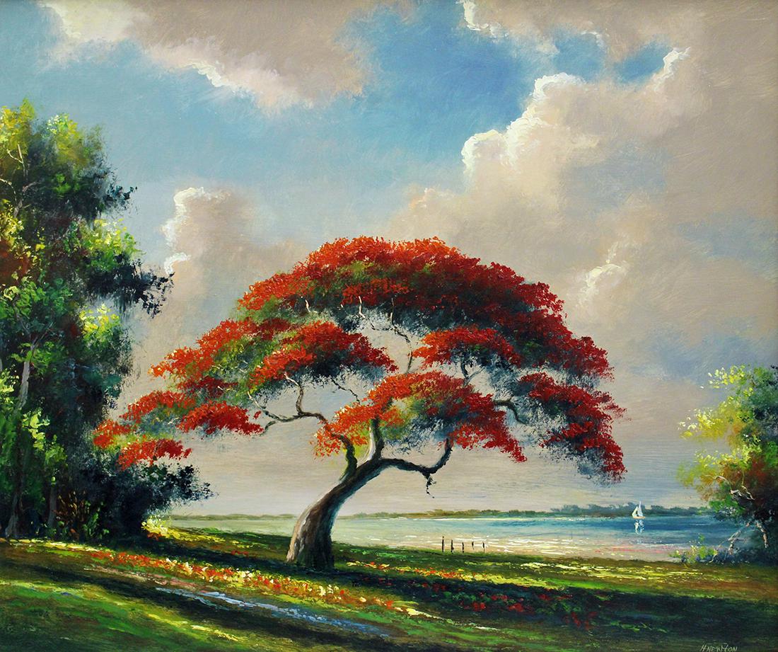 HAROLD NEWTON POICIANA TREE PAINTING (1 of 5)