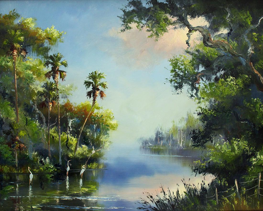 HAROLD NEWTON RIVER INLET HIGHWAYMEN PAINTING (1 of 5)