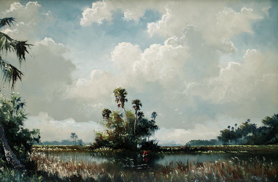 HAROLD NEWTON GRAZING COWS HIGHWAYMEN PAINTING (1 of 6)