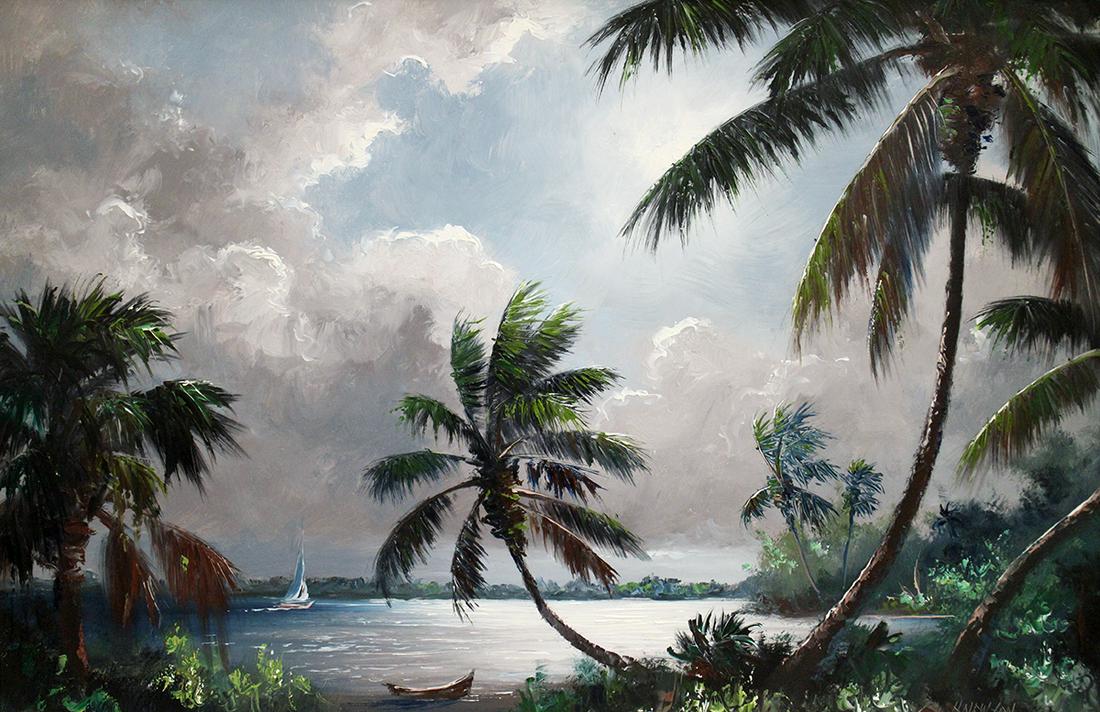 HAROLD NEWTON SAILING RIVER HIGHWAYMEN PAINTING (1 of 6)