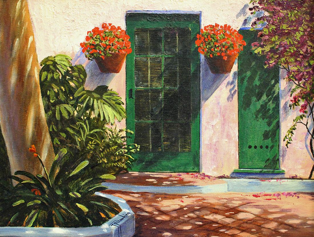 THOMAS DAWKINS ARTIST STUDIO & PATIO PAINTING (1 of 5)