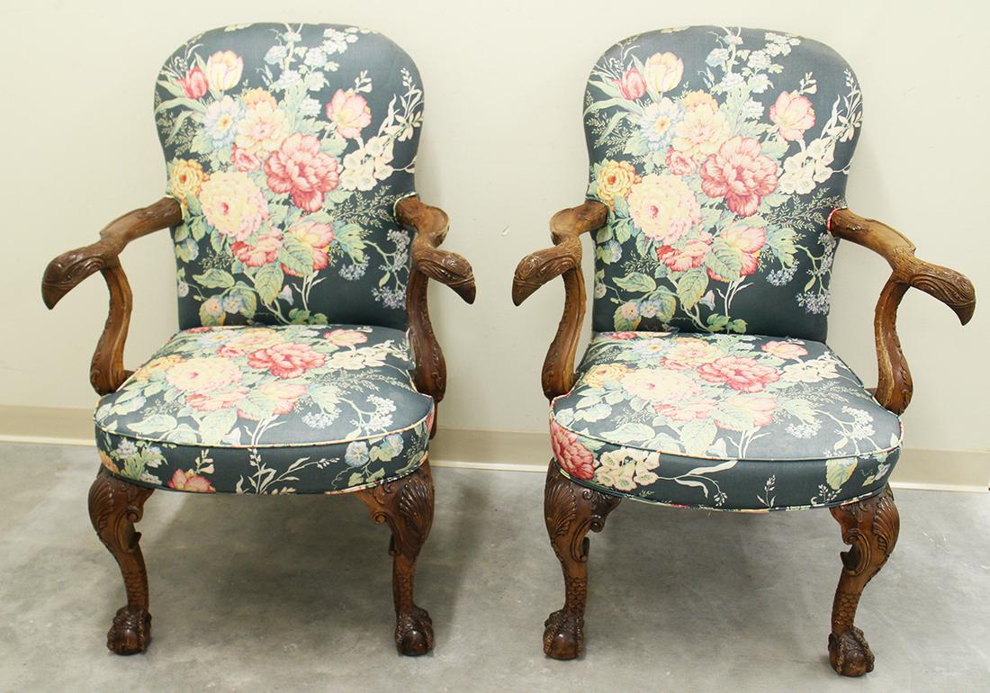 (2) GEORGIAN FURNISHING ARMCHAIRS (1 of 6)