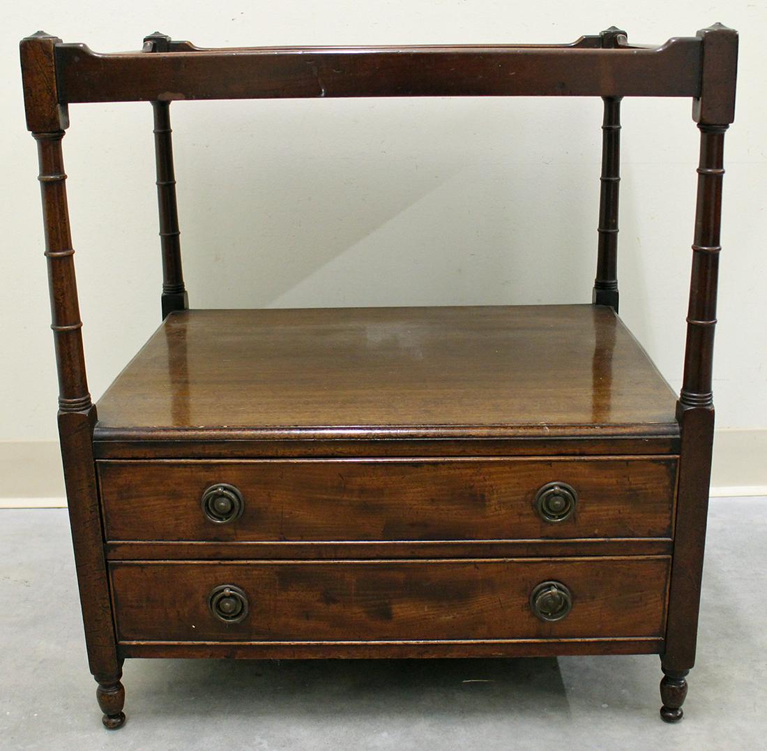 ANTIQUE TWO TIER SIDE TABLE (1 of 3)