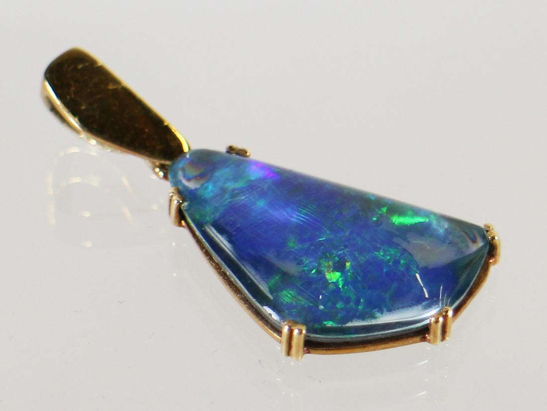 14K GOLD BLACK OPAL PENDANT (1 of 4)