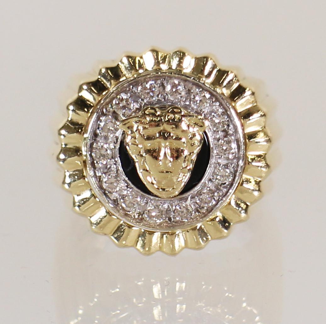 14K GREEK GOD ZEUS DIAMOND RING (1 of 3)