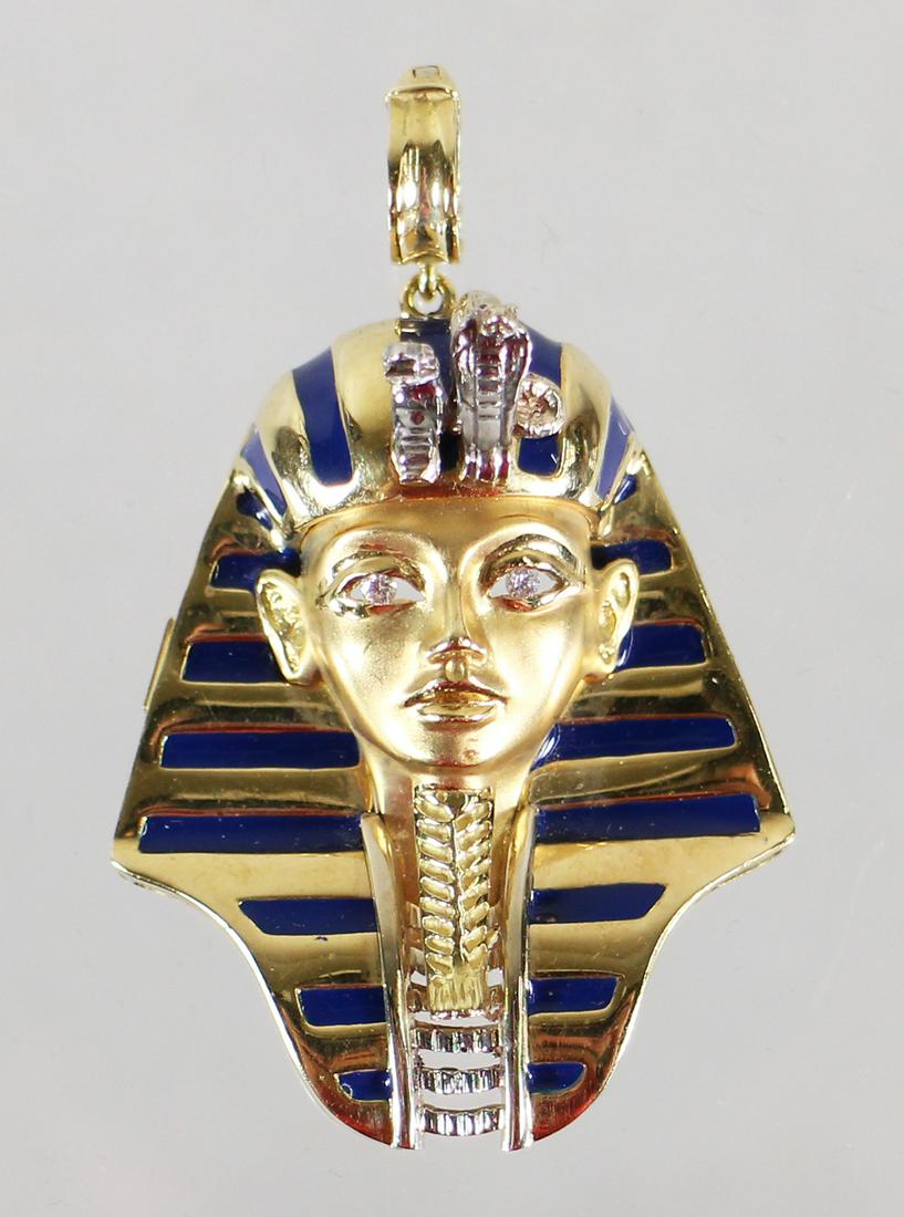 18K GOLD EGYPTIAN DIAMOND PENDANT (1 of 4)