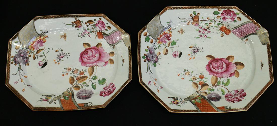 (2) 18TH CENTURY CHINESE EXPORT PLATTERS (1 of 7)