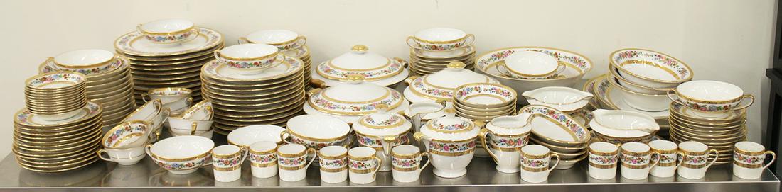 161 PC SET LIMOGES FLORAL CHINA - SERVICE FOR 12 (1 of 5)
