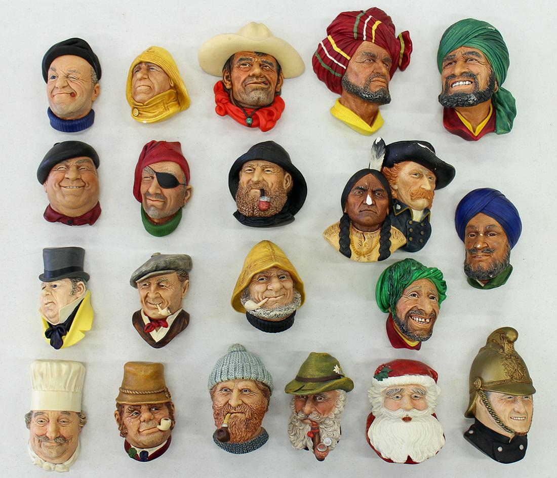 (20) CHALKWARE BOSSONS HEADS (1 of 8)