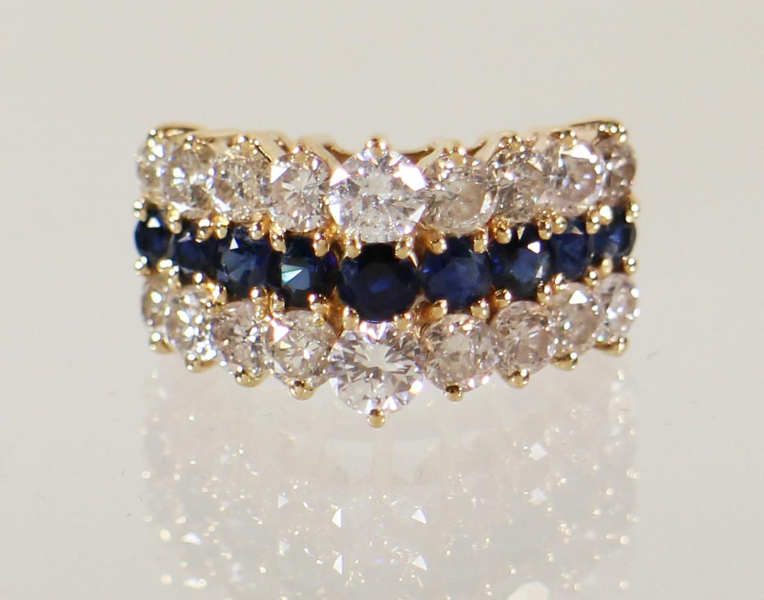14K SAPPHIRE & DIAMOND RING (1 of 3)