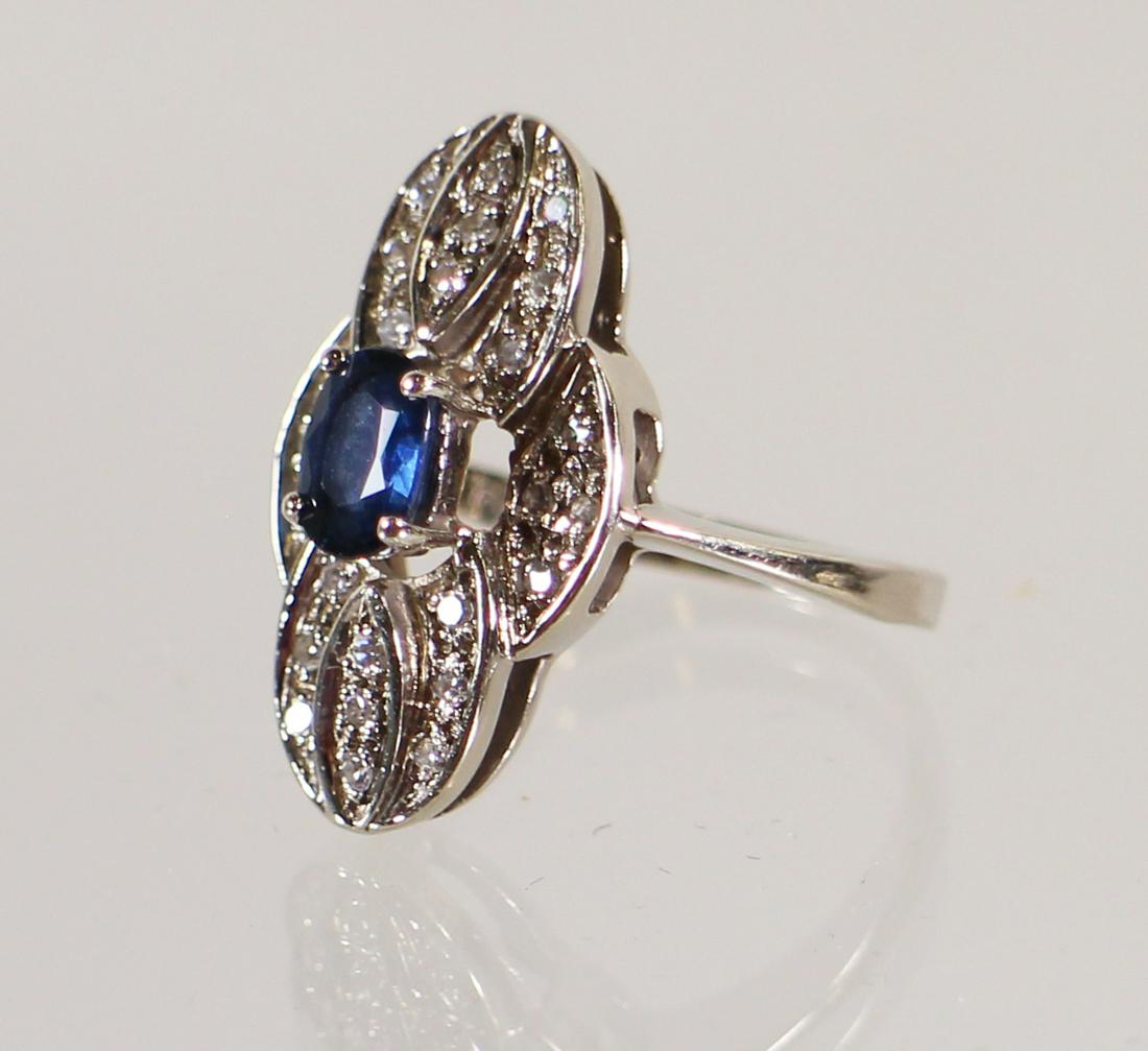 14K SAPPHIRE & DIAMOND RING (1 of 3)