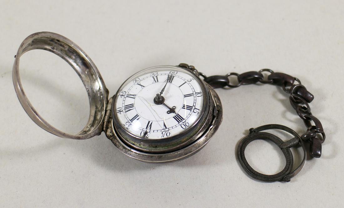 JAMES DAWES LONDON VERGE FUSEE POCKETWATCH c1760 (1 of 9)
