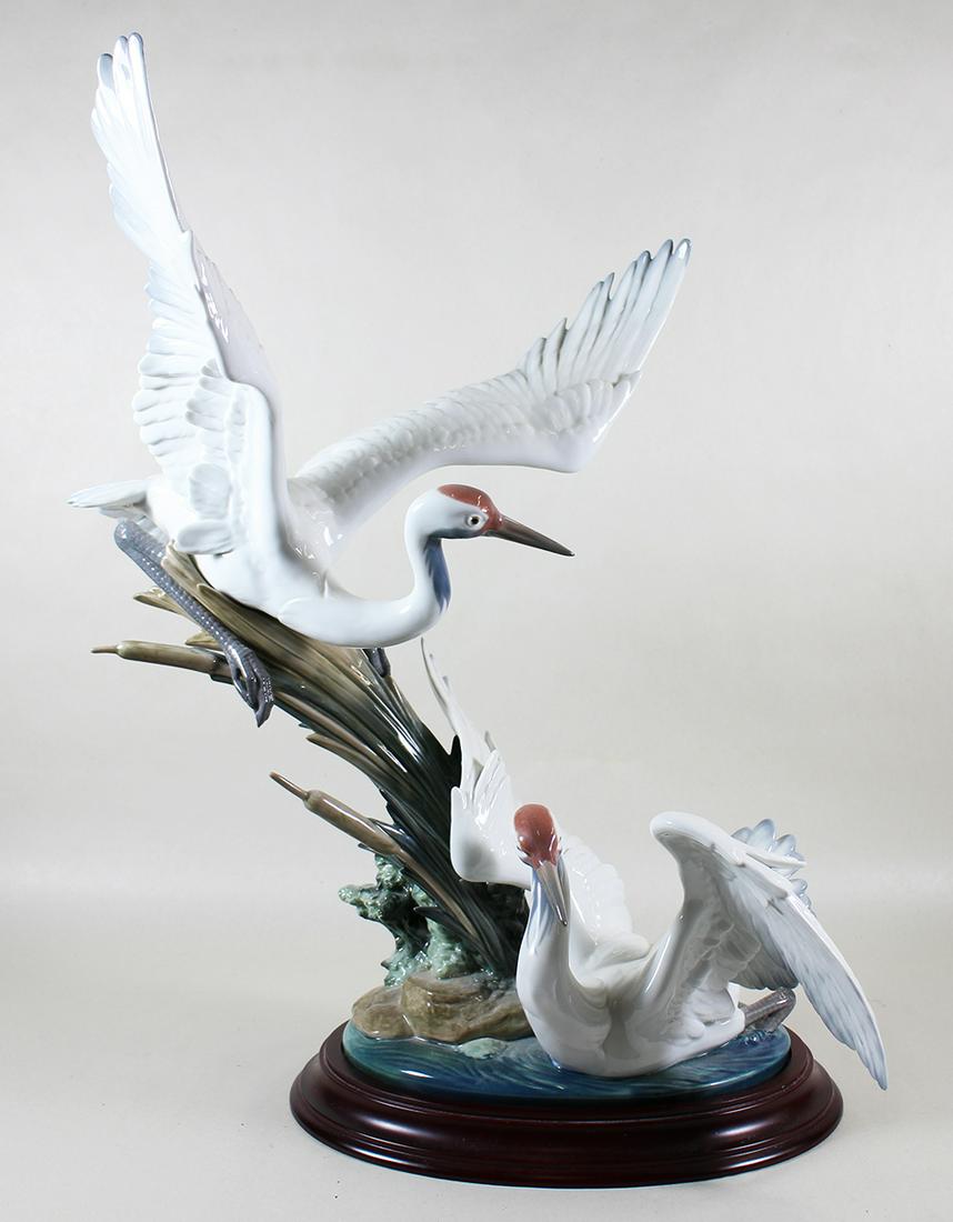 LARGE LLADRO CRANES SCULPTURE (1 of 4)