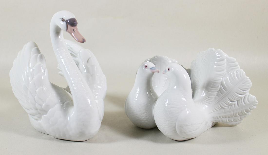 LLADRO DOVES & SWAN FIGURINES (1 of 2)